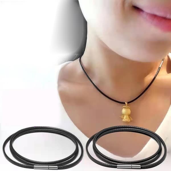 Mode Flätat Rep Halsband Vax Rep Kedja Polyester Hängsmycke Sträng null - 1.5 thick 50cm