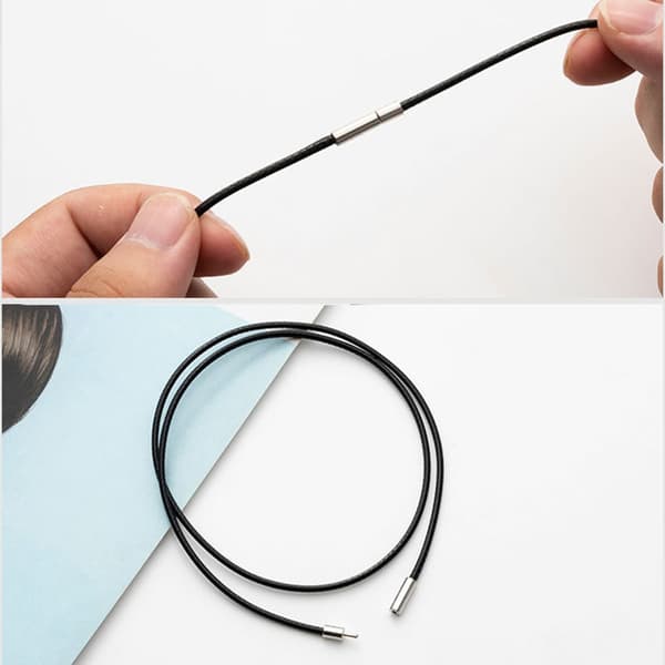 Mode Flätat Rep Halsband Vax Rep Kedja Polyester Hängsmycke Sträng null - 1.5 thick 45cm
