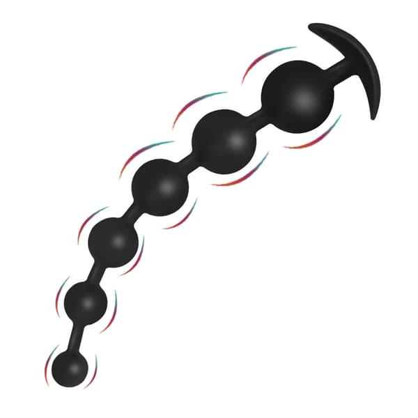 Silikone Anals Perle Butt Plug Anals Træner Anals Legetøj med T-bar til Mænd Kvinder Par null - Three beads