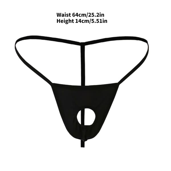 Herrstringtrosa G-string T-back underkläder, öppna underkläder erotiska underkläder present Silver