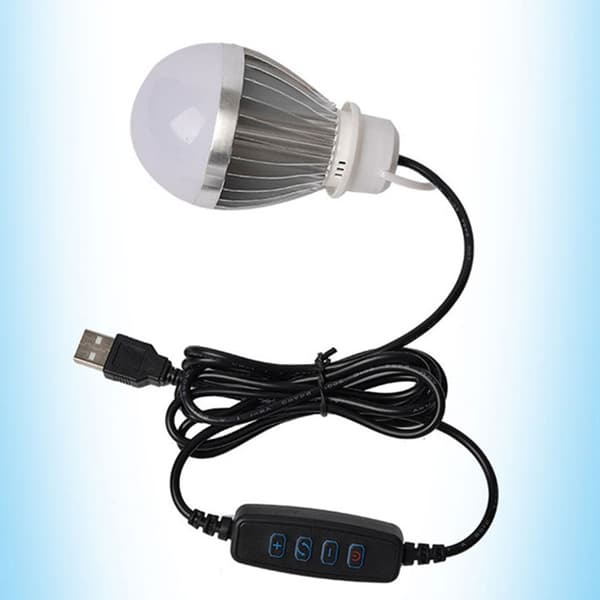 DC5V USB LED lysdæmper forlængerkabel dæmpningskontroller til LED pære lampe Black