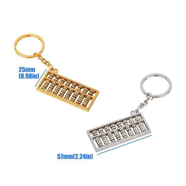 Nøglering i miniature-kugleramme-stil, robust metalkomponent-nøglering til dekoration Silver