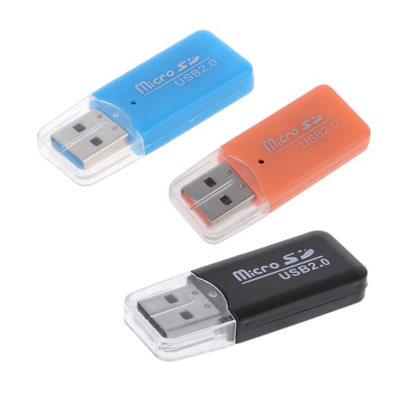 Højkvalitets Micro USB 2.0 SD TF-kortlæseradaptere til computere tablet-pc Orange