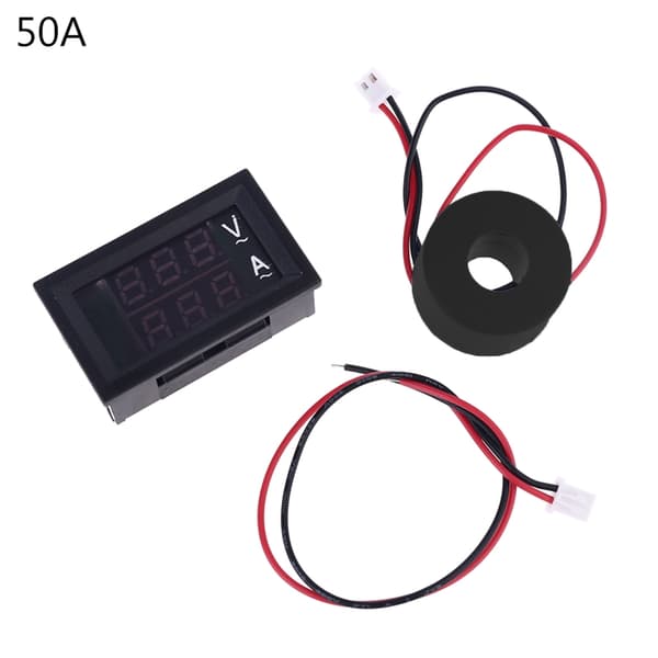 AC 60-500V Volt Måler Strøm Display Måler 10/50/100A Voltmeter Ammeter Multifunktion Digital Display Volt Måler -10~65℃ 100A