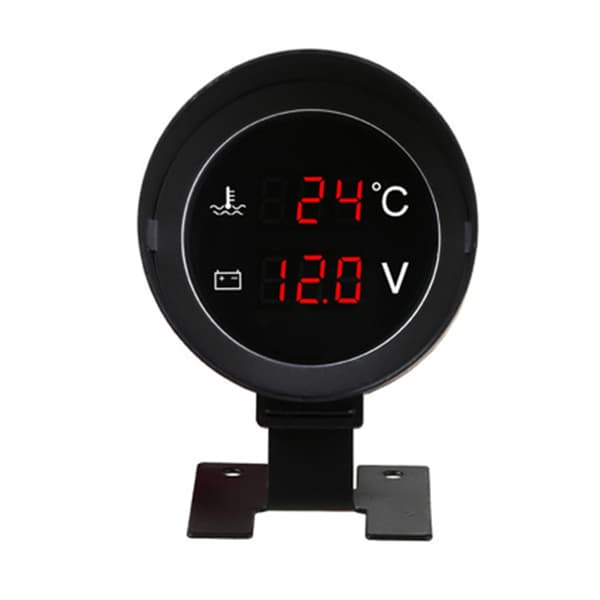 Universell lastebil LED voltmeter vanntemperaturmåler sensor Red letter 14mm sensor head