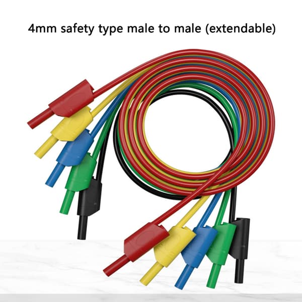 Professionella banankontaktkablar 1 meter tråd Hög elektrisk testkabel för multimeter