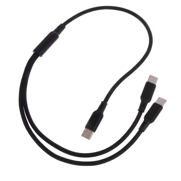 Høyhastighets USB C ladekabel Type-C til Type-C+Type-C ladekabel