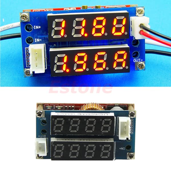 CC/CV Step-down Voltmeter Ammeter Modul Oplader LED Driver 5A Justerbar Strøm