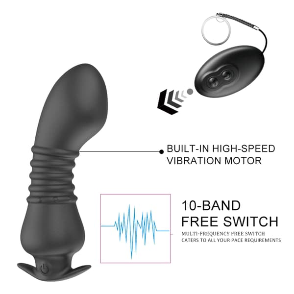 10 Frekvens Vibrator Plug Massage Nydelse Balde Stimulation Sexlegetøj til Kvinder Mænd S