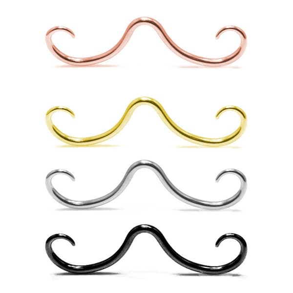 Septum Piercing Overskæg Næseringe Septum Piercing Hænger Mode Kropssmykker Black