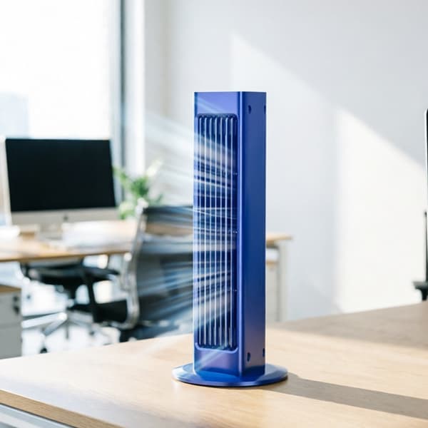 Bordtårnventilator USB-køleventilator til hjemmekontor, soveværelse og sengebord White