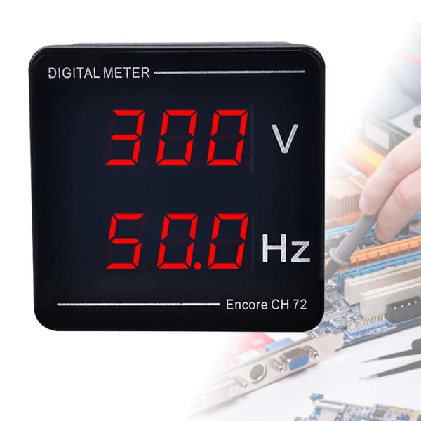 Digital spændingsfrekvenspanelmåler tester voltmeter LED-display til husholdning