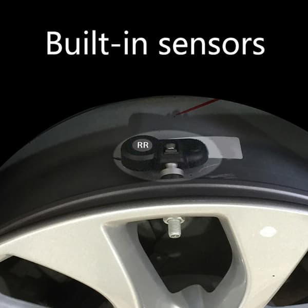 for Smart Car Dekktrykkovervåking TPMS Solenergi Bilsikkerhet Ala null - D