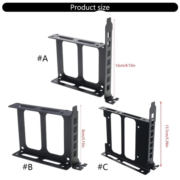 SSD HDD-holder Solid Drive Mekanisk harddisk PCI-brakett for stasjonær PC For 3.5inch 12cm