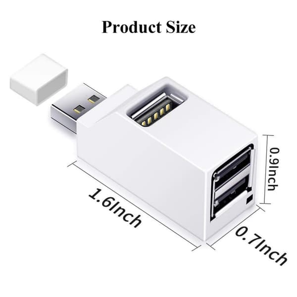 USB2.0 Extender Bil Splitter Flere Port USB Hubs 2.0 Adapter til Bærbar Kontor Black