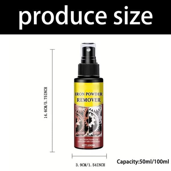 50 ml/100 ml rustfjerningsspray for bil, rustfjerner for hjulnav, chassis, metallrustbehandlinger, multifunksjonell null - 50ml