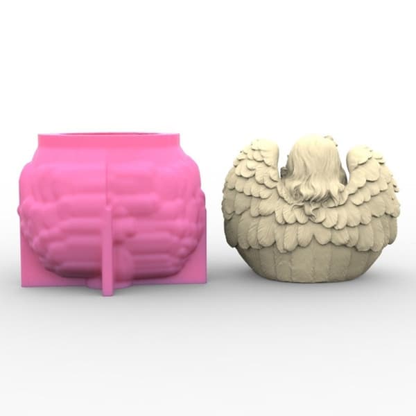 Lysestakeform Engel Jente Form Lysestakeform Silikonmateriale for DIY