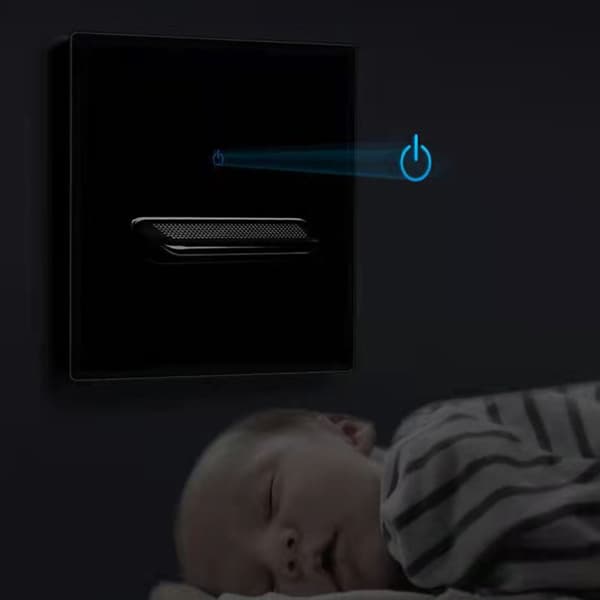 Vægmonterede vippekontakter i glas og PC med nulstillingsfunktion, LED-belyst panel, enkel installation til moderne interiør null - Twoopen dual contro