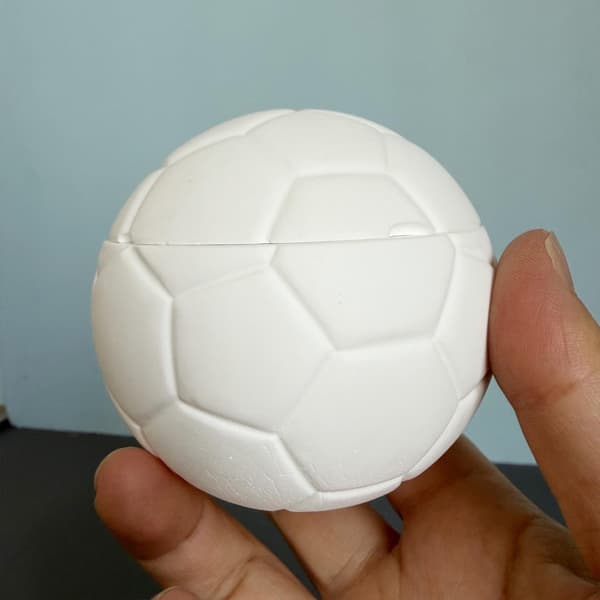 Tekstureret kuglestøbeform i silikone til gips og harpiks DIY null - Basketball mold