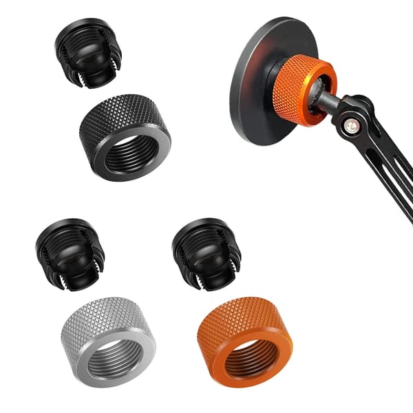 17 mm kulhuvud metallmutter och ABS skruvbas set för biltelefonhållare Silver