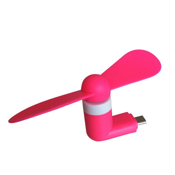 Kompakt Mini Mobiltelefon Ventilator Android Smartphone Mini Ventilator Blødt TPE Materiale Ventilator Pink