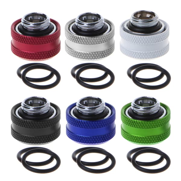 1 pakke G1/4\" gevind til 14 mm kompressionsfitting glat finish til hård rørforbindelse PC vandkølesystem Black 11