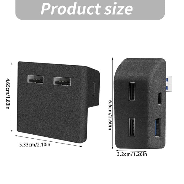 USB Shunt Hub Flocking Adapter Biltilbehør for forbedret tilkobling null - Refreshed version