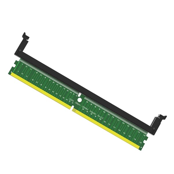 DDR5 UDIMM-adapter for bærbare datamaskiner DDR5 minnetester 288-pinners adapter for stasjonær PC