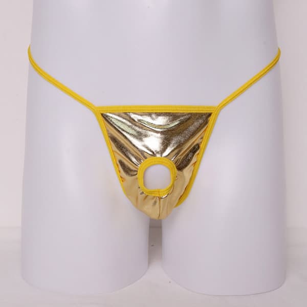 Herrstringtrosa G-string T-back underkläder, öppna underkläder erotiska underkläder present Silver