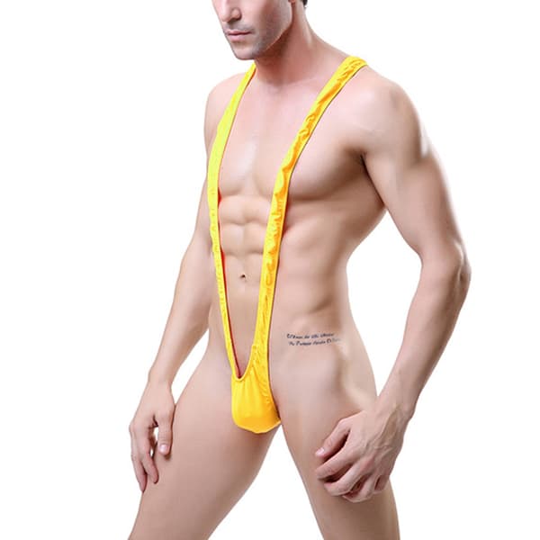 Jockstrap for men, ensfarget leopardbrytedrakt, thong-body Leopard One Size