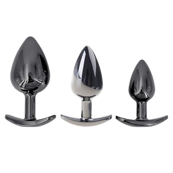 Metall Manuell Grepp Butt Plug Dilator Masturbation Prostatleksaker M