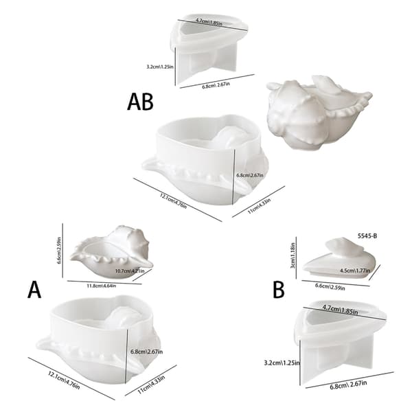 Dekorativ 10 cm diameter silikonform ideell for festlig lysestake-laging null - A
