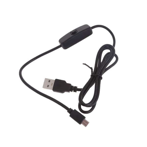 Oppgradert med bryter strømladekabel for RaspberryPi USB til MicroUSB-konvertering