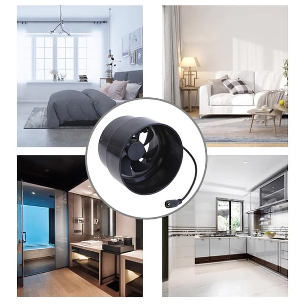 12V Udsugningsventilator 110mm til 100mm til Køkkener, Badeværelser og Dyreinternater Ventilation