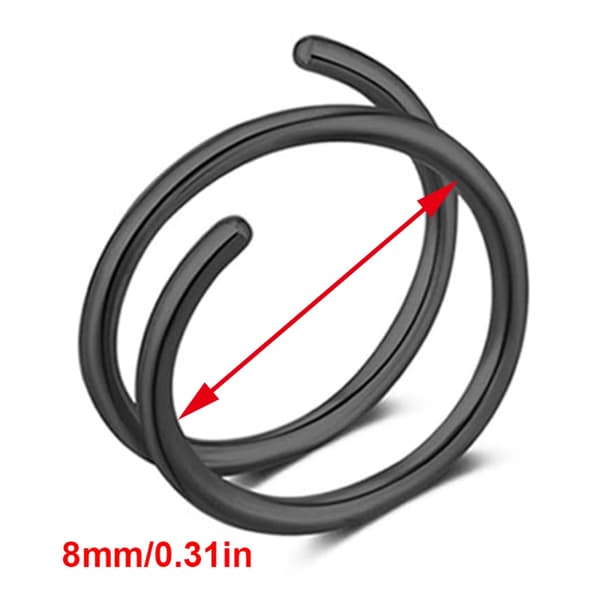Dubbel näsring för enkel piercing näsring, vridbar näsring present Silver
