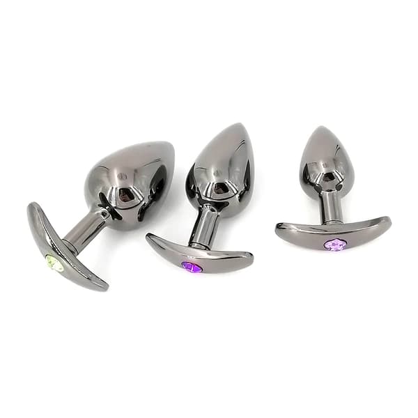 Metall Manuell Grepp Butt Plug Dilator Masturbation Prostatleksaker M