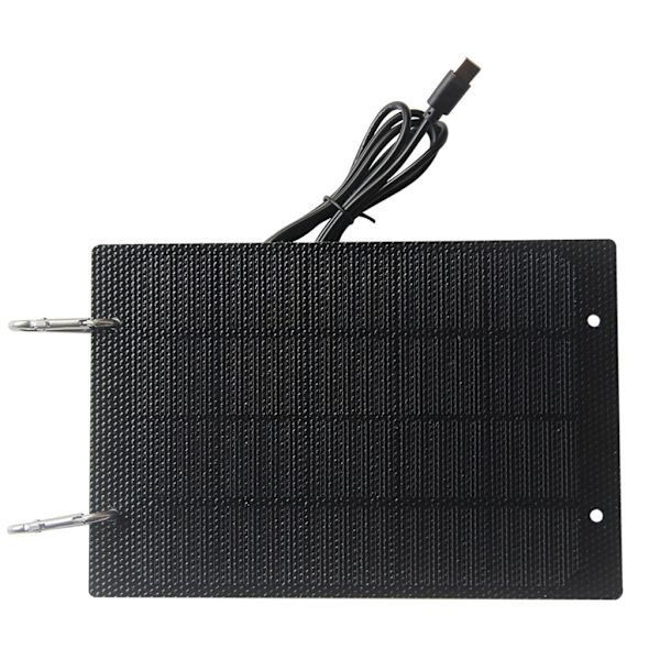 5W 5V Solcellepanel Fleksibelt med Type C-port Solcellekontroller