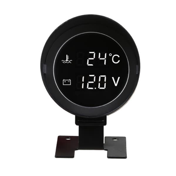 Universell lastebil LED voltmeter vanntemperaturmåler sensor Red letter 14mm sensor head