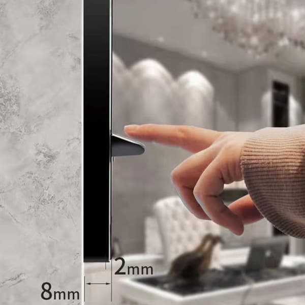 Vægmonterede vippekontakter i glas og PC med nulstillingsfunktion, LED-belyst panel, enkel installation til moderne interiør null - Double control once