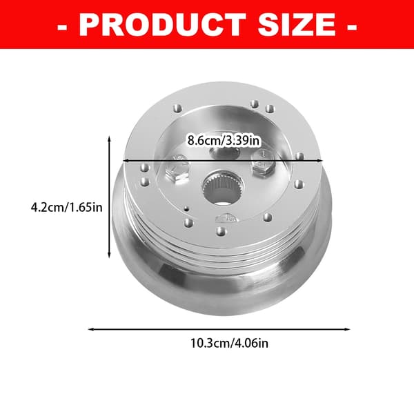 Universal ratnavsadapter egnet til både 5- og 6-boltmønstre Robust aluminiumsnavstik Black