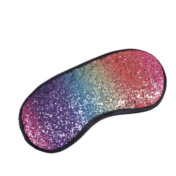 Dam Flickor Söt Glitter Paljetter Sovmask Gradient Regnbåge Ögonbindel