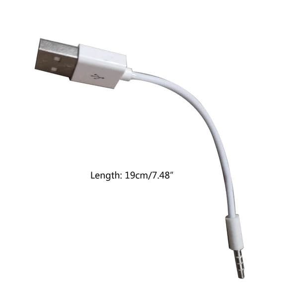 Erstatningsladerkabel 5 mm jackplugg til USB strømlader synkronisering dataoverføring USB female to 3.5mm male