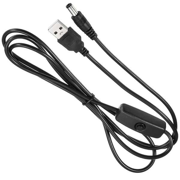 Tehokas laitehallinta USB-DC5.5x2.1mm uroskaapeli USB-5v virtakaapeli