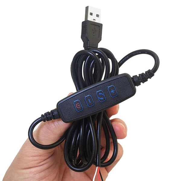 DC5V USB LED lysdæmper forlængerkabel dæmpningskontroller til LED pære lampe Black