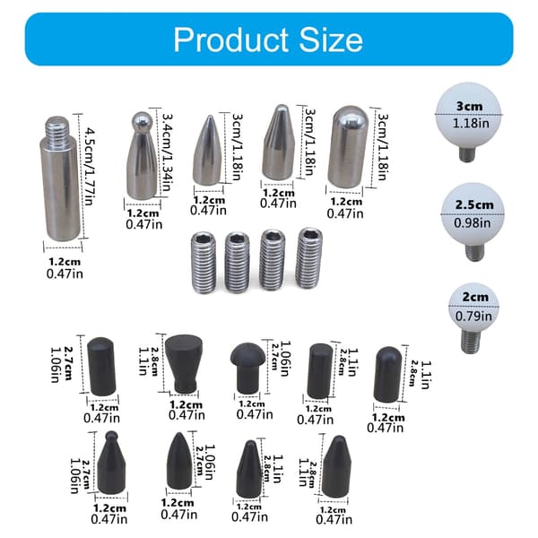 Bulkefiksering Banke Ned Penn Erstatningshode Lakk Bulkfjerning Hammerhoder 8Pcs