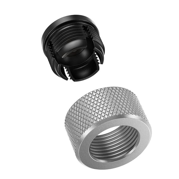 17 mm kulehode metallmutter og ABS skruebasesett for biltelefonholder Silver