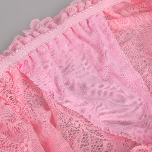 Herr spetsbriefs grå stringtrosa öppen rumpa låg G-string underkläder trosor present Pink M