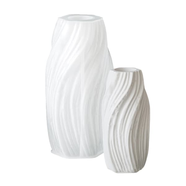 Kunstnerisk Bølget Design Silikonform For Å Lage Unike Harpiksvaser Ideell For Smykkelagring Og Dekor null - High pattern