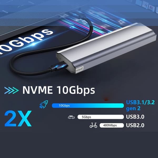 USB3.1 NVMe SSD-fodralbox 10 Gbps SolidDisk-kabinett Mobilt hårddiskfodral null - M11 NGFF