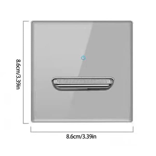 Vægmonterede vippekontakter i glas og PC med nulstillingsfunktion, LED-belyst panel, enkel installation til moderne interiør null - Double control once
